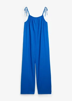 Combinaison aérienne en lin et viscose