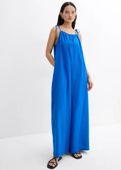 Combinaison aérienne en lin et viscose