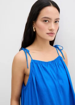 Combinaison aérienne en lin et viscose