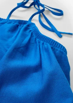 Combinaison aérienne en lin et viscose