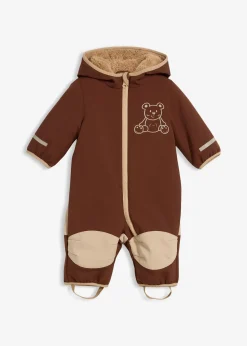 Combinaison bébé en softshell avec doublure sherpa et capuche