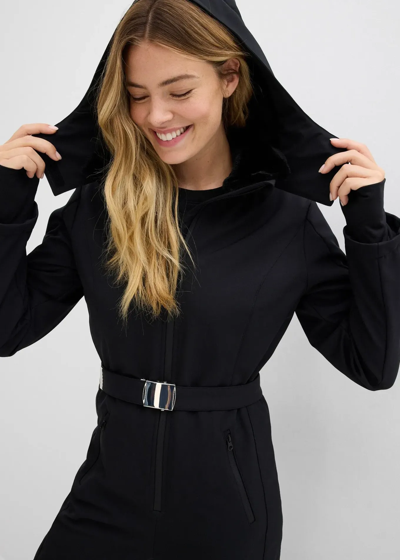 Combinaison de ski rembourrée en softshell déperlant