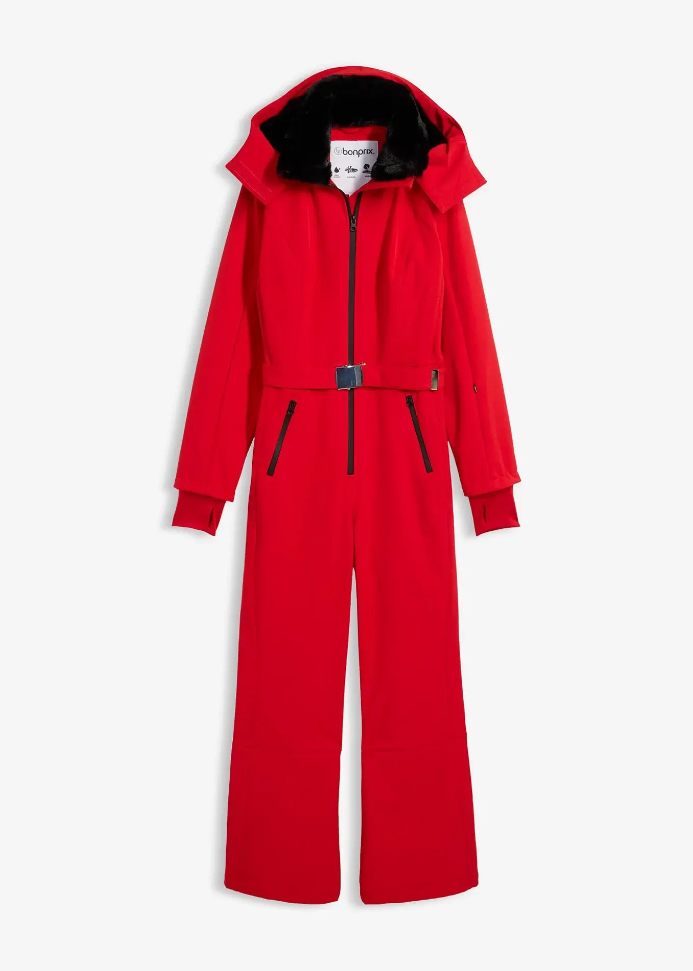 Combinaison de ski rembourrée en softshell déperlant