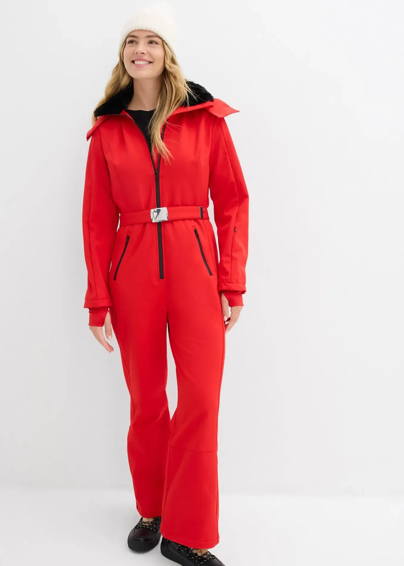 Combinaison de ski rembourrée en softshell déperlant