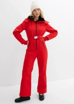 Combinaison de ski rembourrée en softshell déperlant