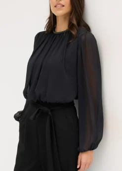 Combinaison en mousseline avec strass