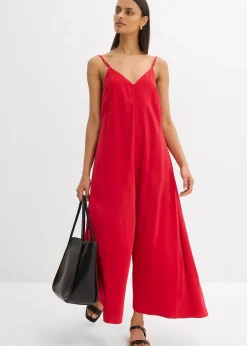 Combinaison en viscose mélangée à bretelles réglables