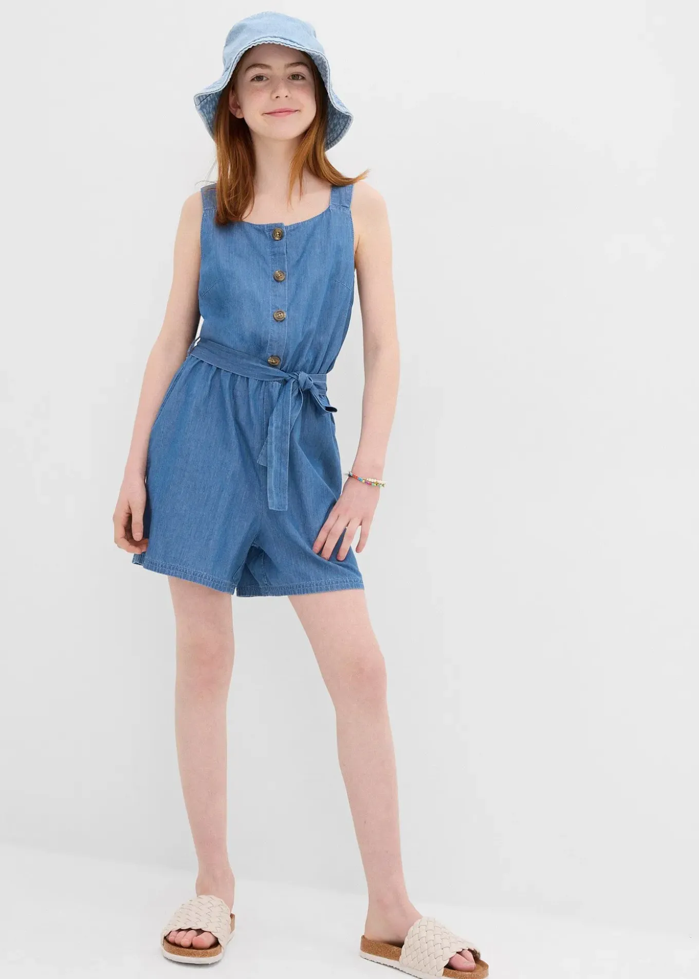 Combinaison fluide en jean 100% coton