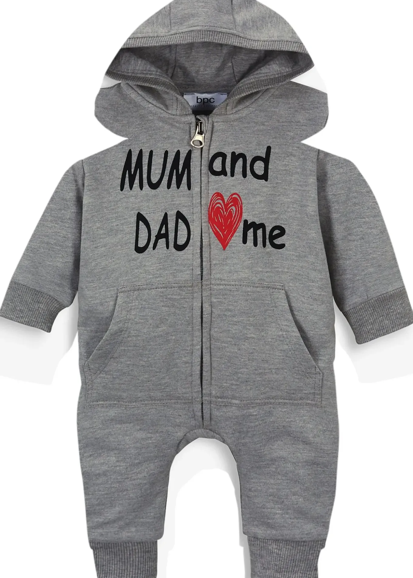 Combinaison sweat entièrement zippée à capuche