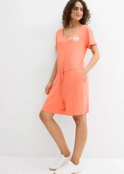 Combishort fluide en jersey de viscose mélangée