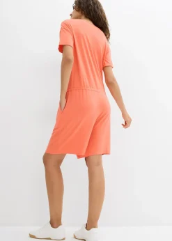 Combishort fluide en jersey de viscose mélangée