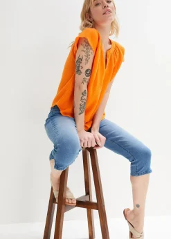 Corsaire en jean extensible