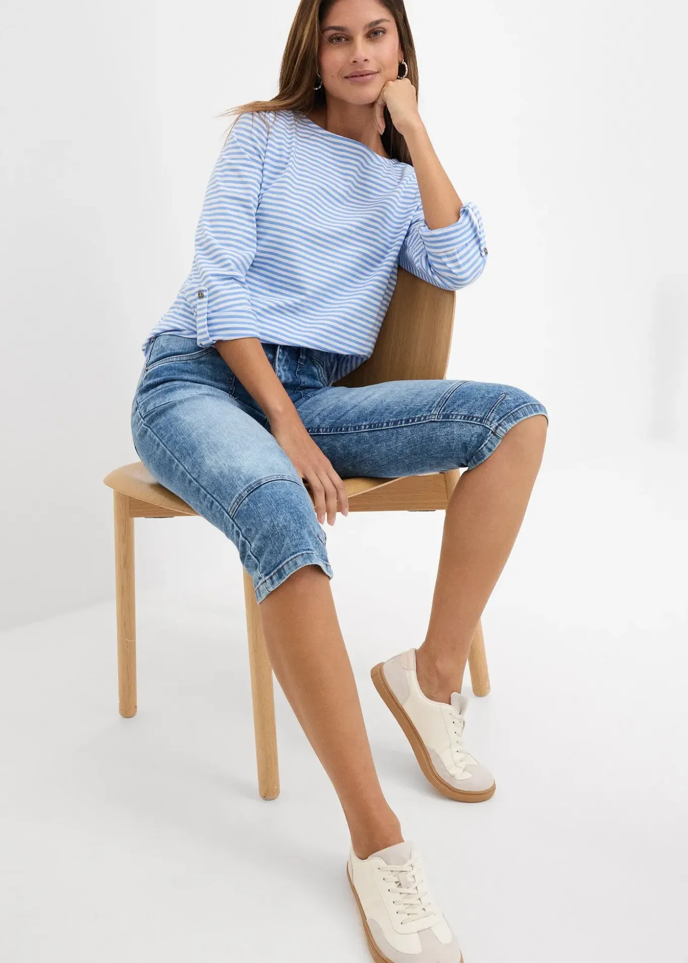 Corsaire en jean extensible