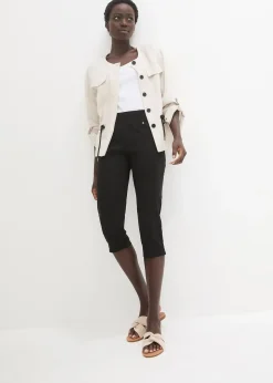 Corsaire extensible à taille élastiquée