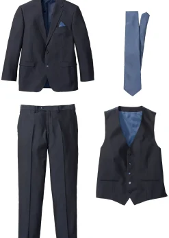 Costume 4 pièces avec gilet et cravate, regular
