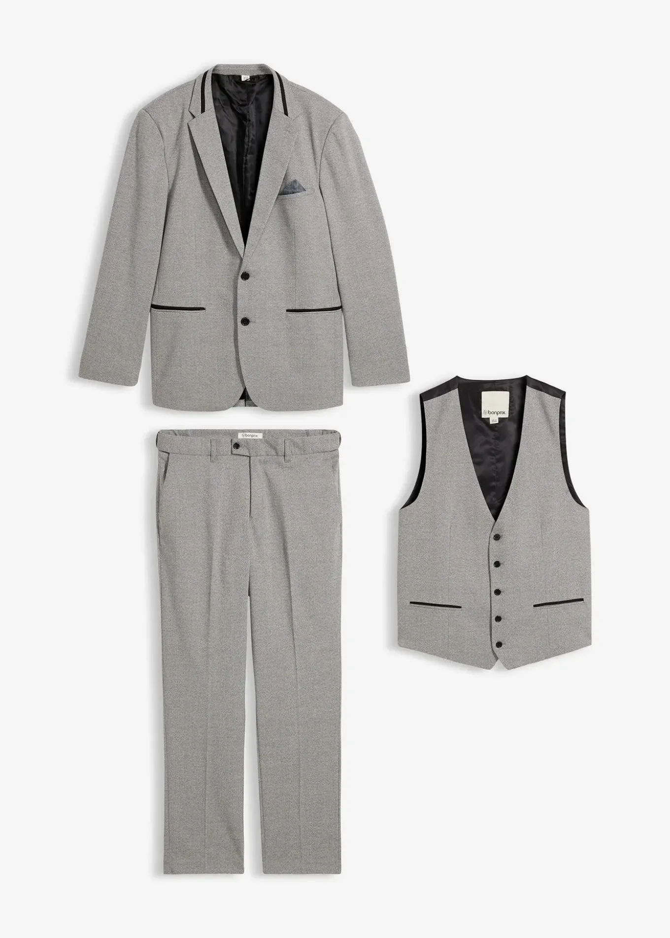 Costume 3 pièces avec gilet, regular