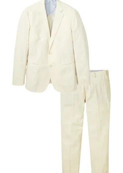 Costume 2 pièces en lin mélangé, regular