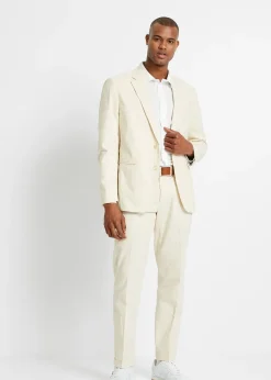 Costume 2 pièces en lin mélangé, regular