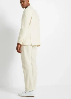 Costume 2 pièces en lin mélangé, regular