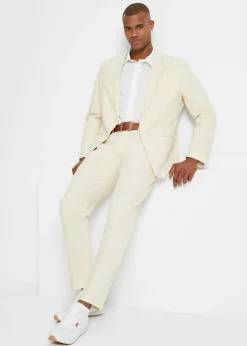 Costume 2 pièces en lin mélangé, regular