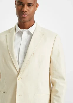 Costume 2 pièces en lin mélangé, regular