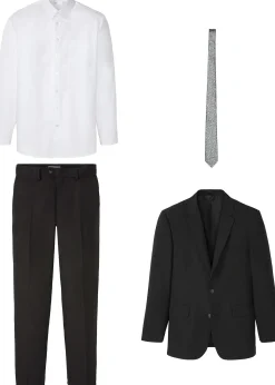 Costume 4 pièces avec chemise et cravate, regular