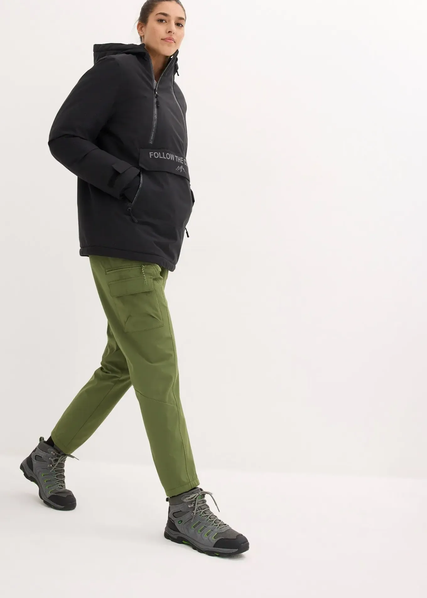 Coupe-vent à enfiler avec doublure polaire