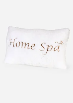 Coussin déco en tissu sherpa moelleux