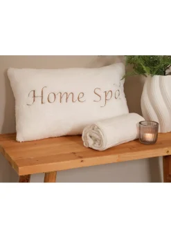 Coussin déco en tissu sherpa moelleux