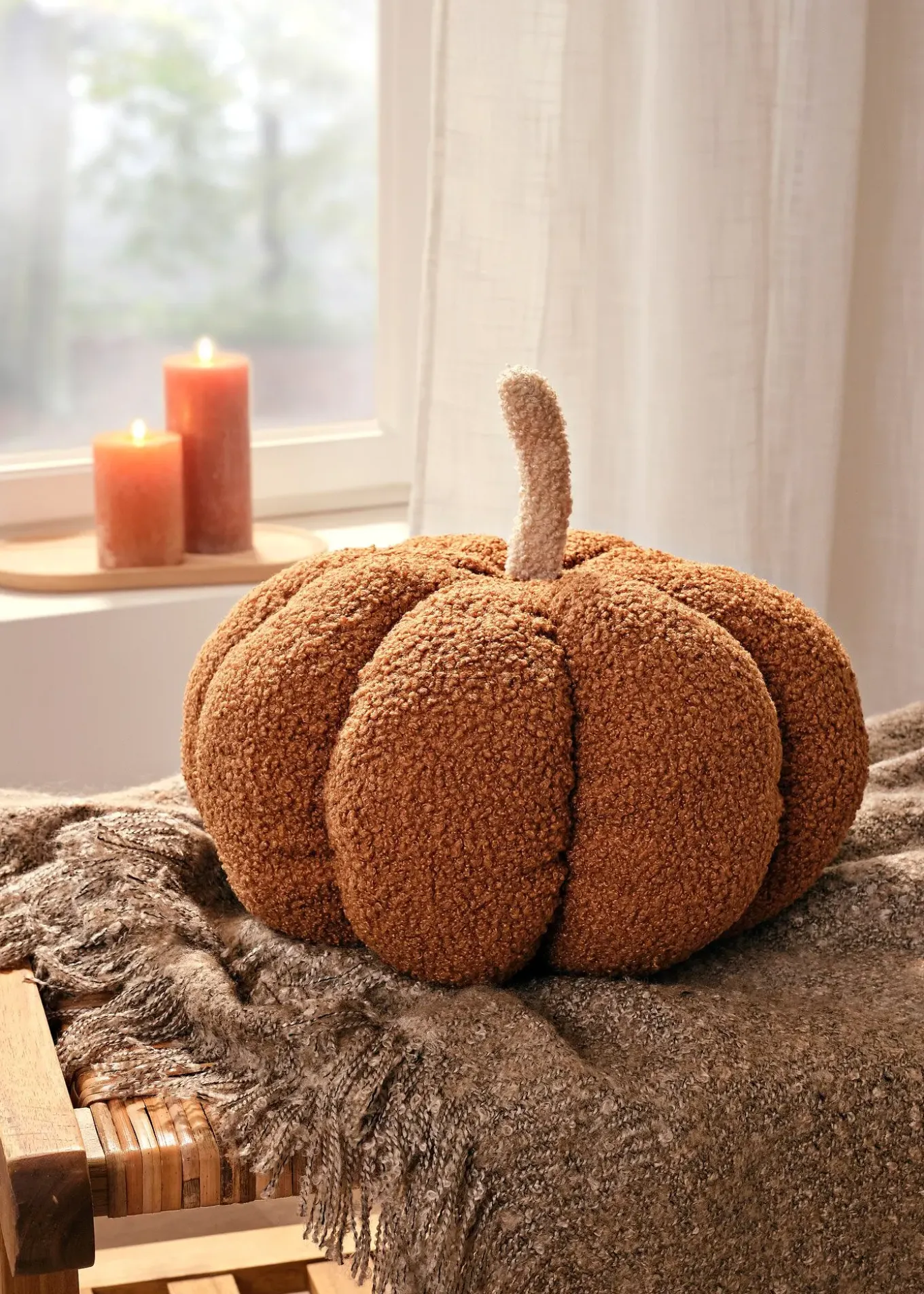 Coussin en forme de citrouille