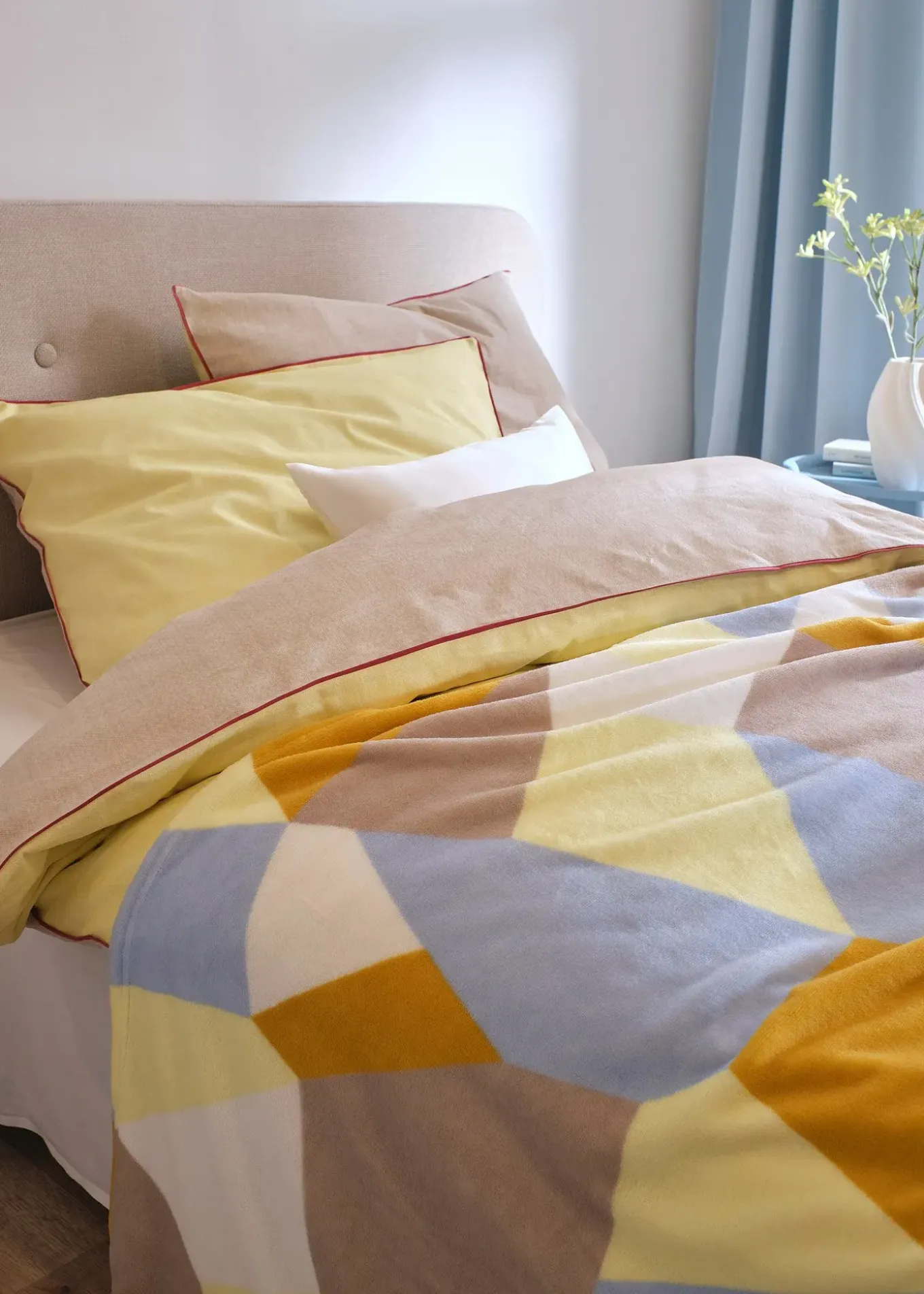 Couverture chaude motif color-block