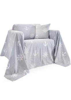 Couvre-lit style marin