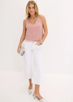 Crop top au décolleté plongeant