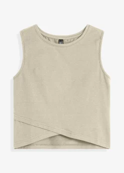 Crop top en coton extensible