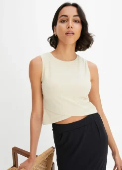 Crop top en coton extensible