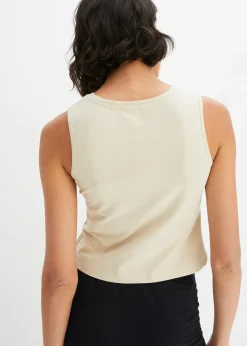 Crop top en coton extensible