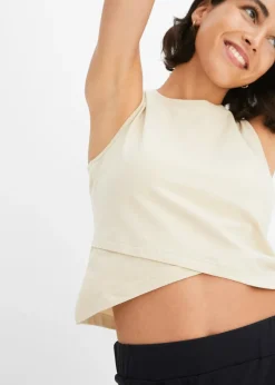 Crop top en coton extensible