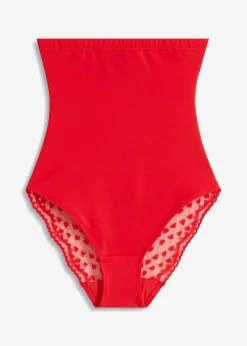 Culotte sculptante taille haute avec dentelle, maintien fort