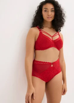 Culotte taille haute avec dentelle cœurs