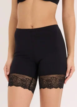 Cycliste anti-frottement en polyamide rafraîchissant avec jambe en dentelle