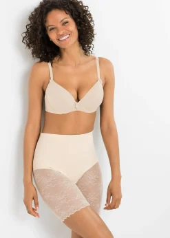 Cycliste sculptant avec empiècement dentelle, maintien modéré