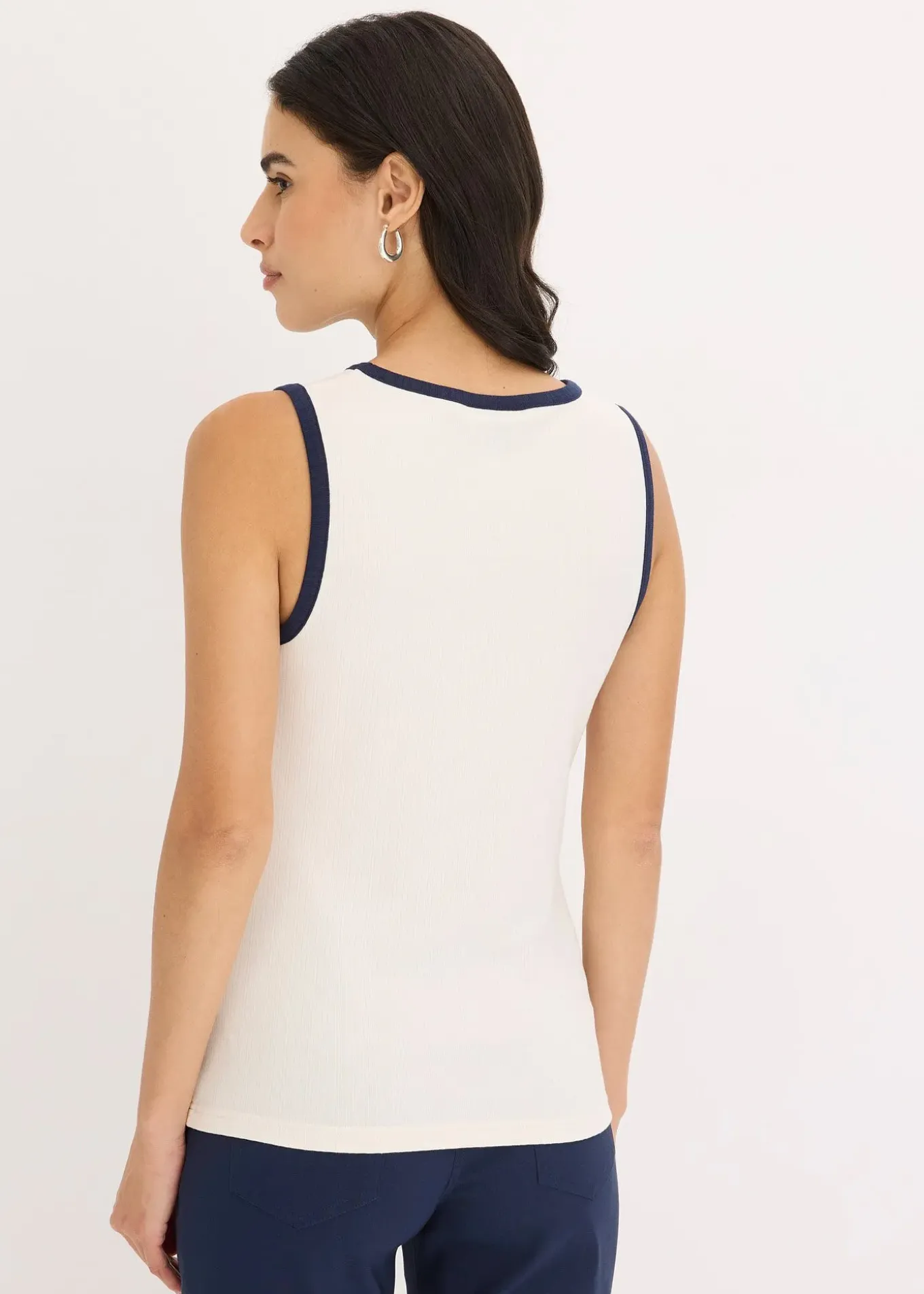 Débardeur en jersey à bordure contrastante