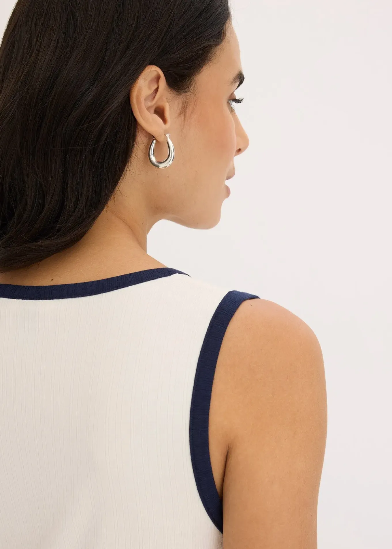 Débardeur en jersey à bordure contrastante