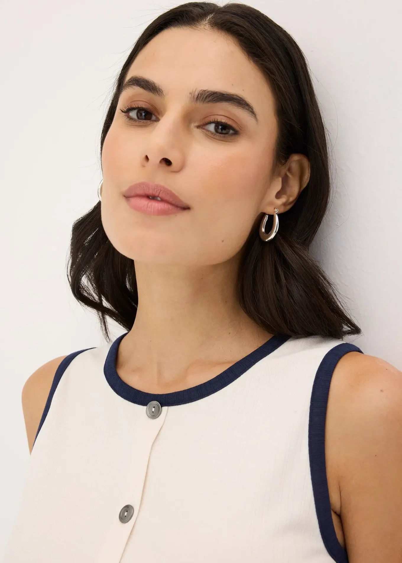 Débardeur en jersey à bordure contrastante