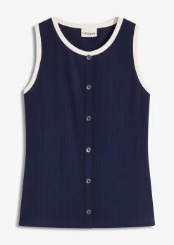 Débardeur en jersey à bordure contrastante