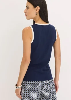 Débardeur en jersey à bordure contrastante