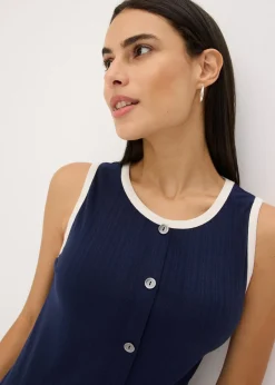 Débardeur en jersey à bordure contrastante