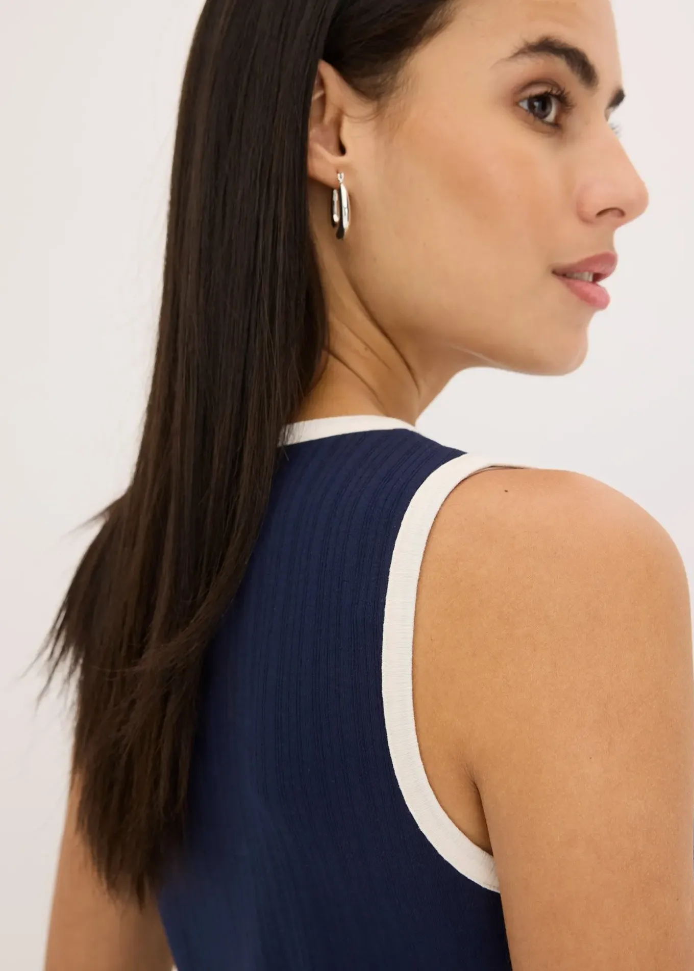 Débardeur en jersey à bordure contrastante