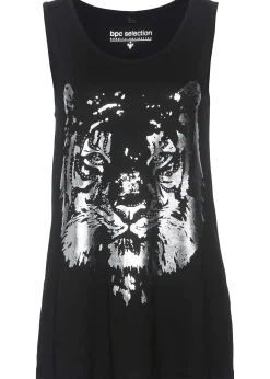 Débardeur long à logo imprimé