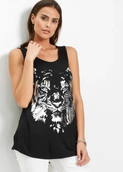 Débardeur long à logo imprimé